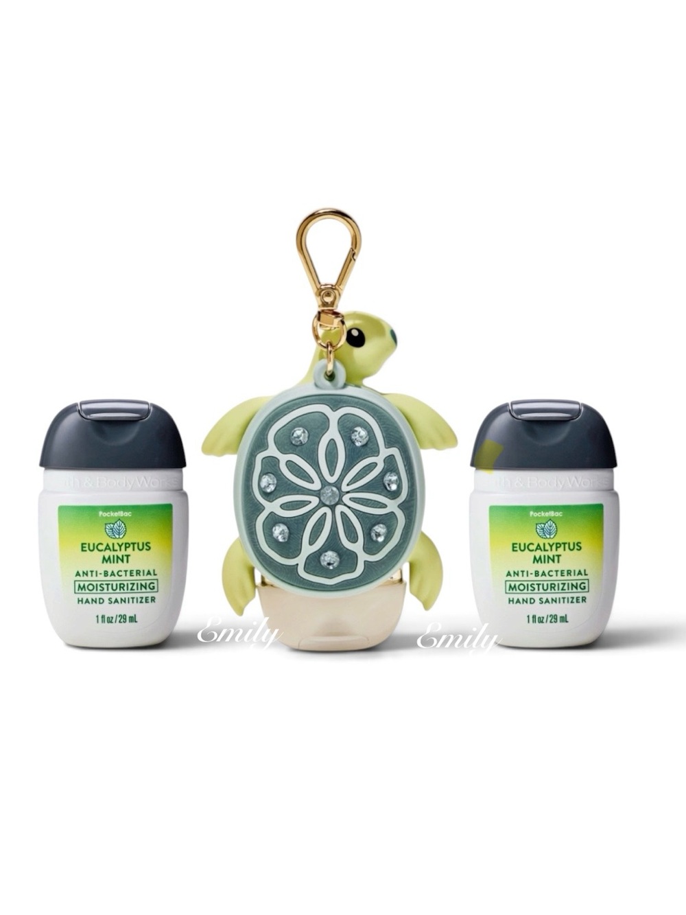Bath & Body Works TURTLE PocketBac Holder Eucalyptus Mint Trio